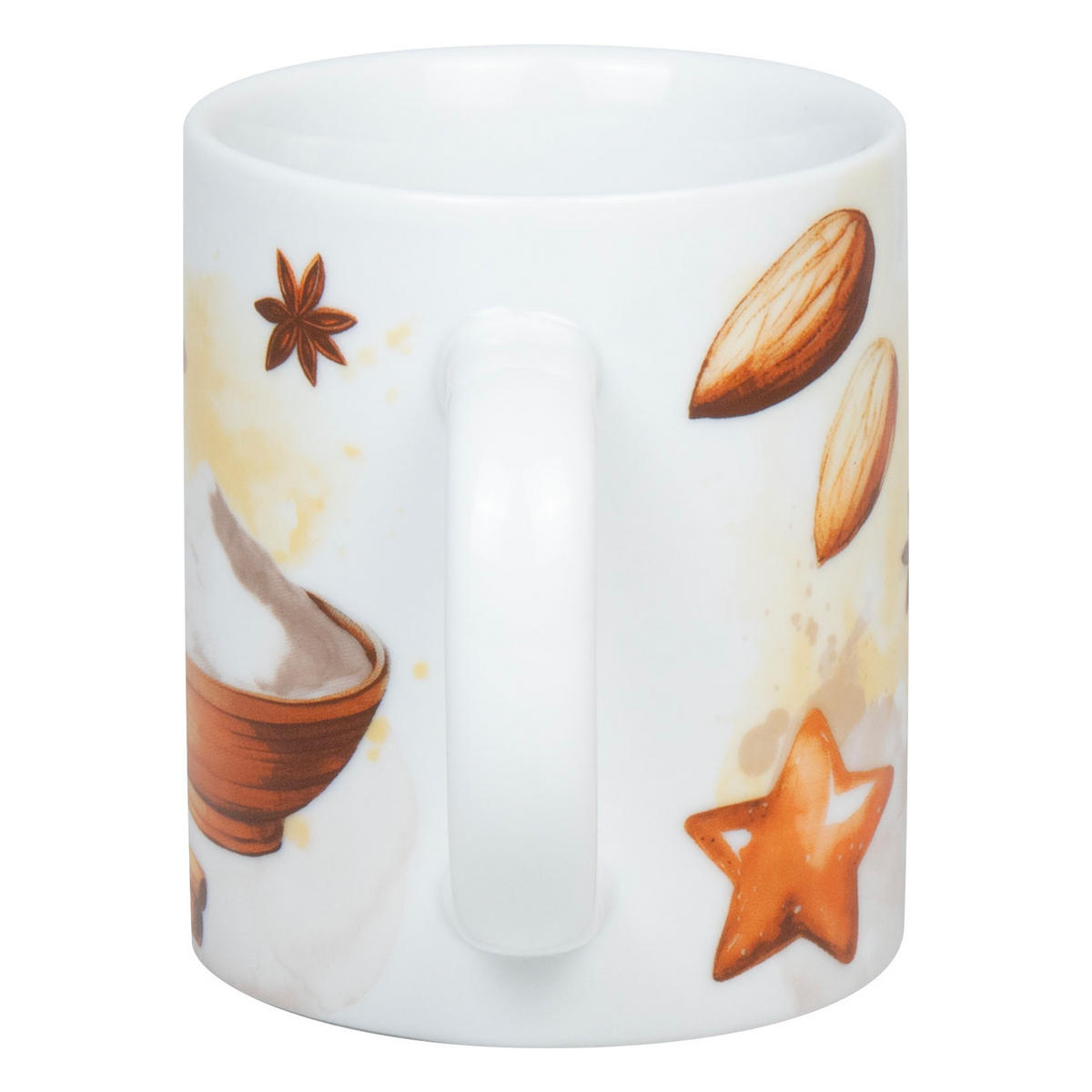 KAFFEEBECHER Weihnachtsbäckerei Zimtsterne - Naturfarben, Keramik (0.3L) - Könitz