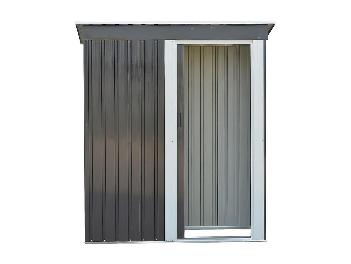 SCHREBERGARTENHAUS - 153 cm x 77 cm - metall - anthrazitgrau Biron - Anthrazit, Metall (153/168/77cm) - Vente-Unique
