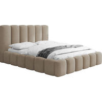 POLSTERBETT Serenity mit Bettkasten & Lattenrost in Braun Chenille 140 x 200 cm - Birkefarben/Schwarz, Holzwerkstoff/Kunststoff (140/200cm) - WFL GROUP