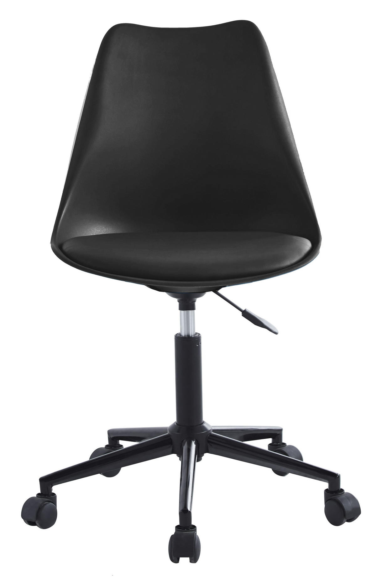 DREHSTUHL Kunstleder Schwarz - Schwarz, Textil (48.5/83/57cm) - Nordlys