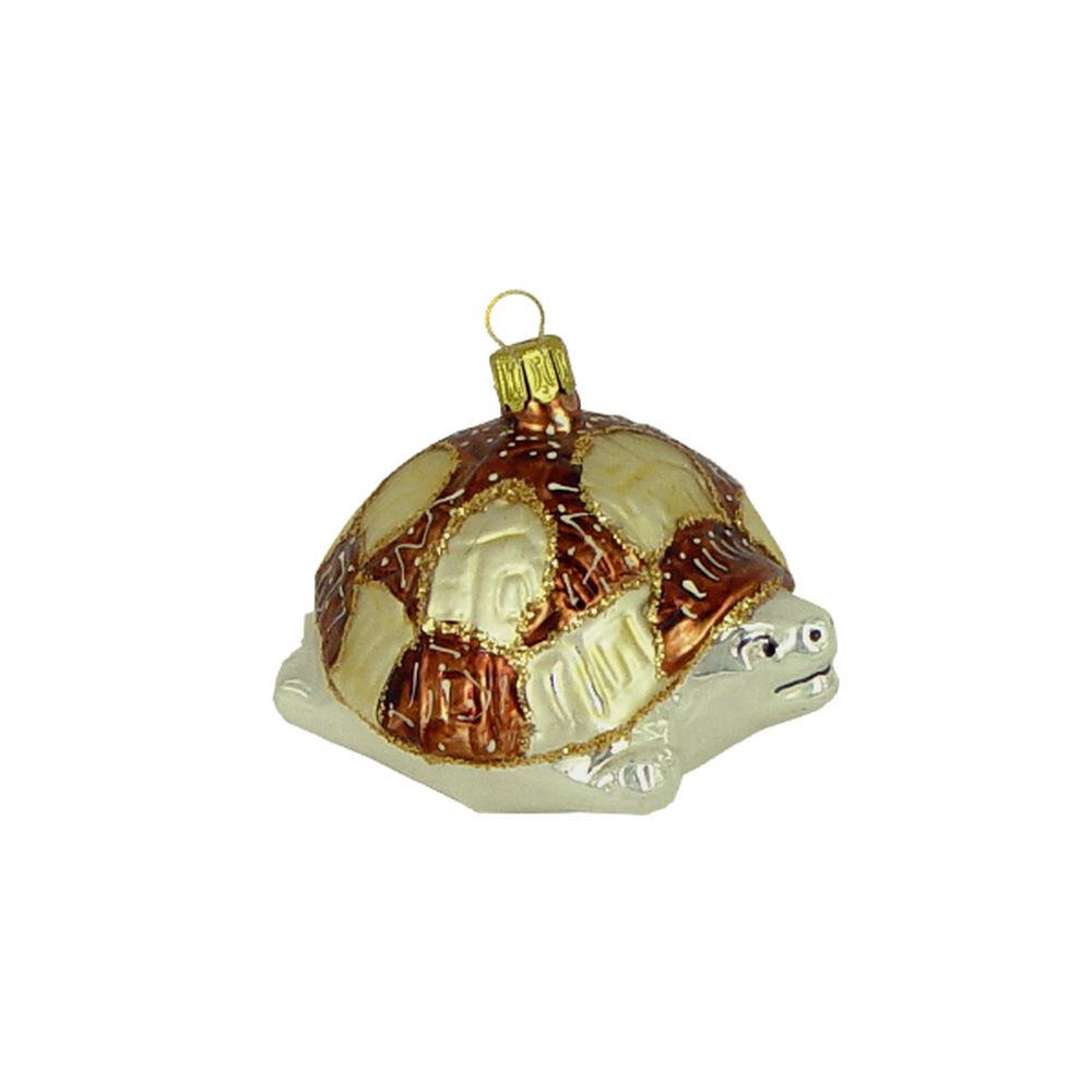 CHRISTBAUMSCHMUCK Schildkröte gold braun 8 cm - Multicolor, Metall (0.1/8/0.1cm)