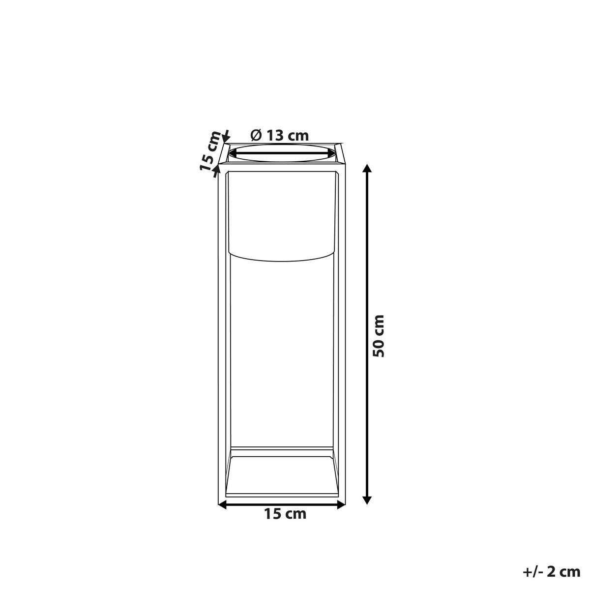 PFLANZENSTÄNDER Metall schwarz 50 cm Idra - Schwarz, Metall (50cm) - Beliani