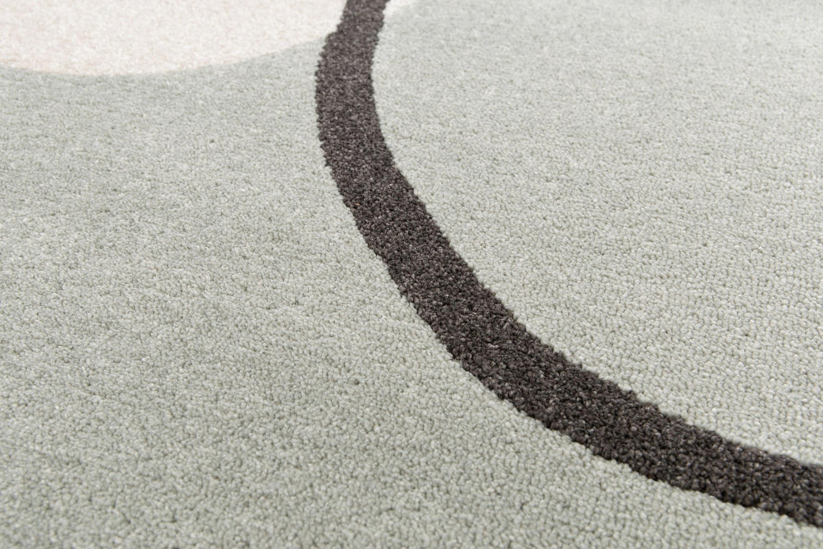 GEOMETRISCHER Teppich weich und bequem grün - Grün, Textil (160/230cm) - AFK Living