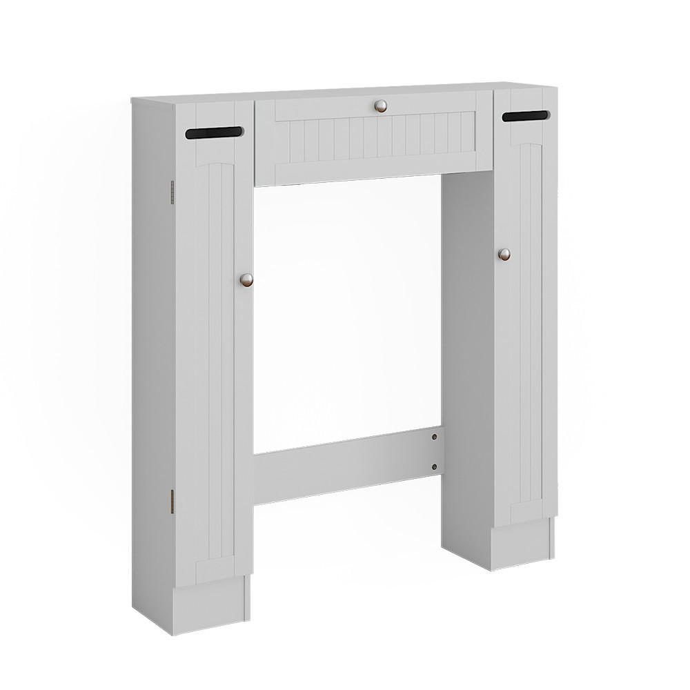 TOALETTSKÅP Bianco Vit 89x99 cm Toalettpappersdispenser vänster och höger 99/89/19.5 cm
