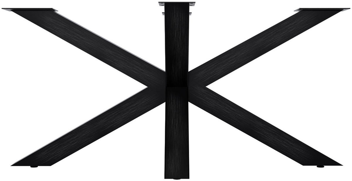 TISCHBEIN eckig 150/78/71 cm Metall Industrial Schwarz - Schwarz, Metall (150/71/78cm) - CLP