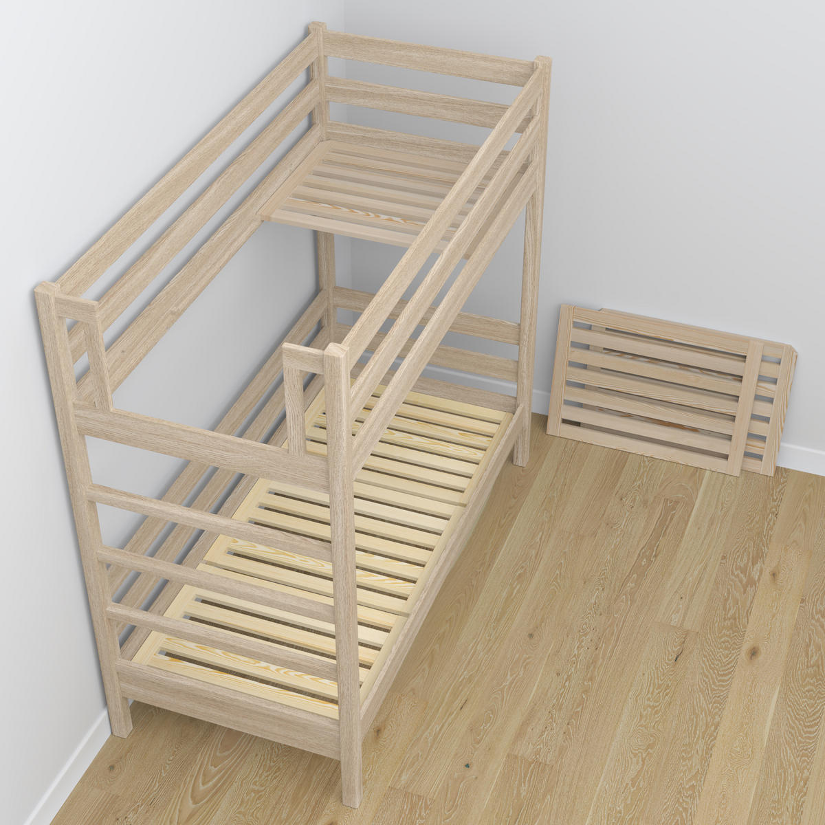 ETAGENBETT N03 Sonoma Eiche 90/180 - Sonoma Eiche, Naturmaterialien/Holz (90/180cm) - N-Wood