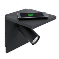 WANDLEUCHTE CIGLIE Schwarz - Schwarz, Metall (21/18/21cm) - Eglo
