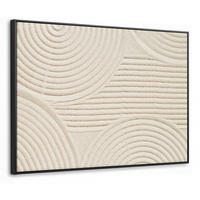 LEINWAND Bilder mit Rahmen - Muster - Abstrakt - Weiß - 80x60 - Beige, Textil (80/60cm) - MuchoWow
