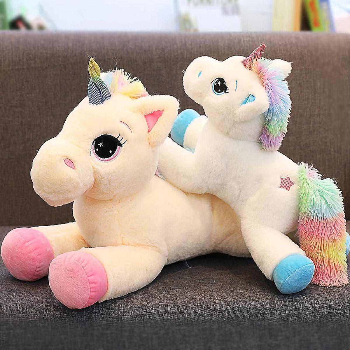 PLÜSCHTIER Einhorn 40 cm - Multicolor, Textil (15/40cm)