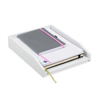 ZÁSOBNÍK na listy - biela, drevo (25/6/33cm) - Relaxdays