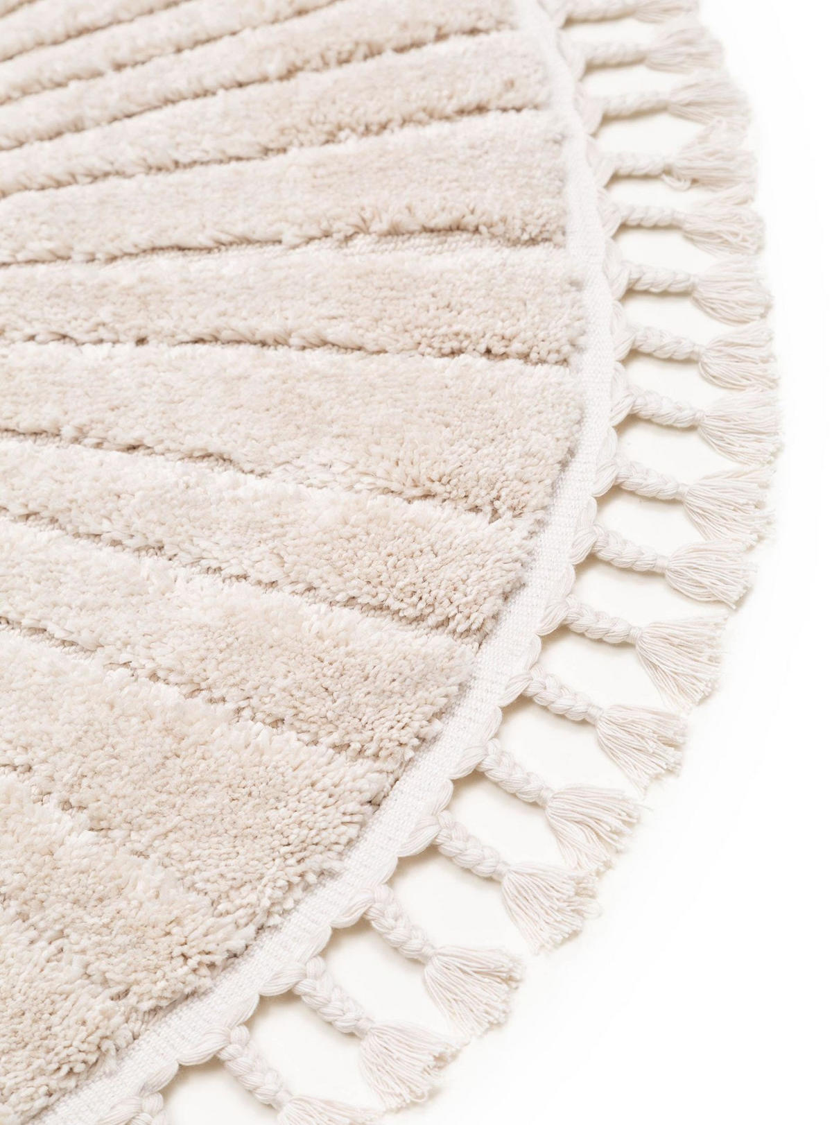 KINDERTEPPICH Momo Cream ø 120 cm rund - Beige, Naturmaterialien/Textil (120/1cm) - KUNSTLOFT