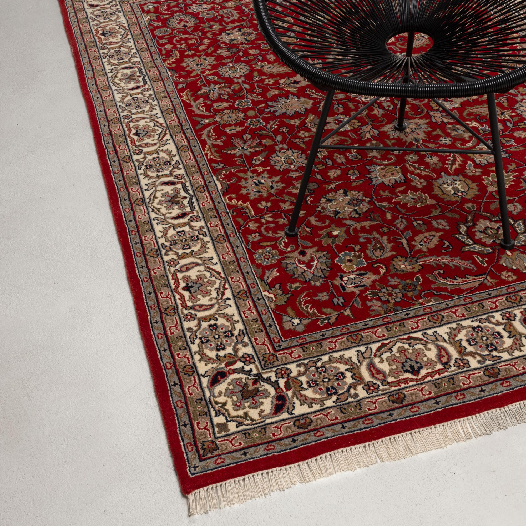 ORIENTTEPPICH Indo Isfahan, klassisch, strapazierfähig 170x240 cm - Rot, Textil (170/240cm) - Rug and Roll