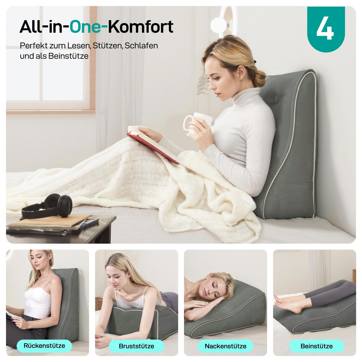 RÜCKENKISSEN Kopfteilkissen Samt kastanienbraun 40/22cm - Kastanienfarben, Textil (22/40cm) - Vercart