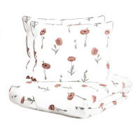 BETTWÄSCHE Meadow Flowers weiß-rot 220/200 cm - Rot/Weiß, Textil (220/200cm) - Homla