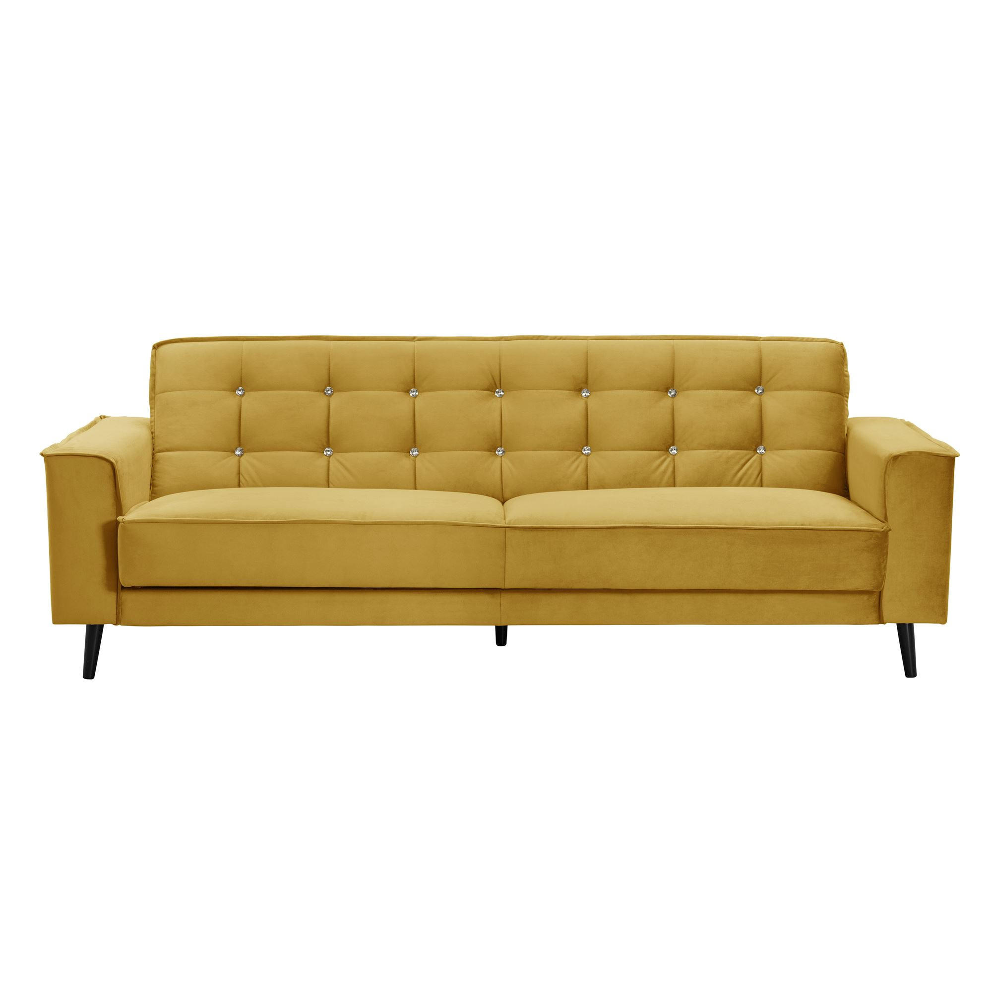 Thumbnail - 58aufmkessel Sofa, Currygelb, Kunststoff, 78x84x240 cm, Wohnzimmer, Sofas & Couches, Sofas, 3-Sitzer Sofas