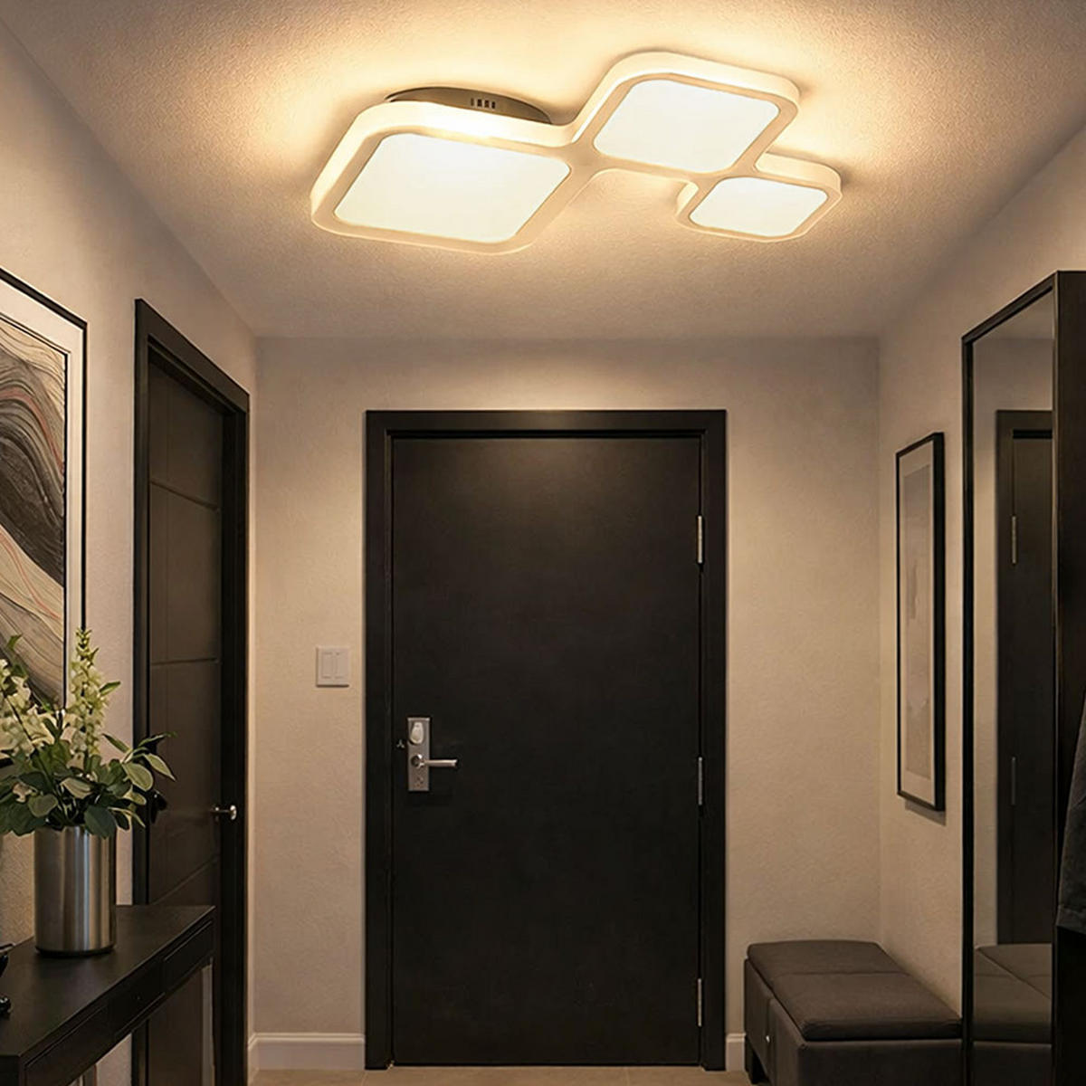 LED DECKENLEUCHTE DROM Chrom Silber Metall - Silberfarben, Metall (45/36/7cm) - Wofi