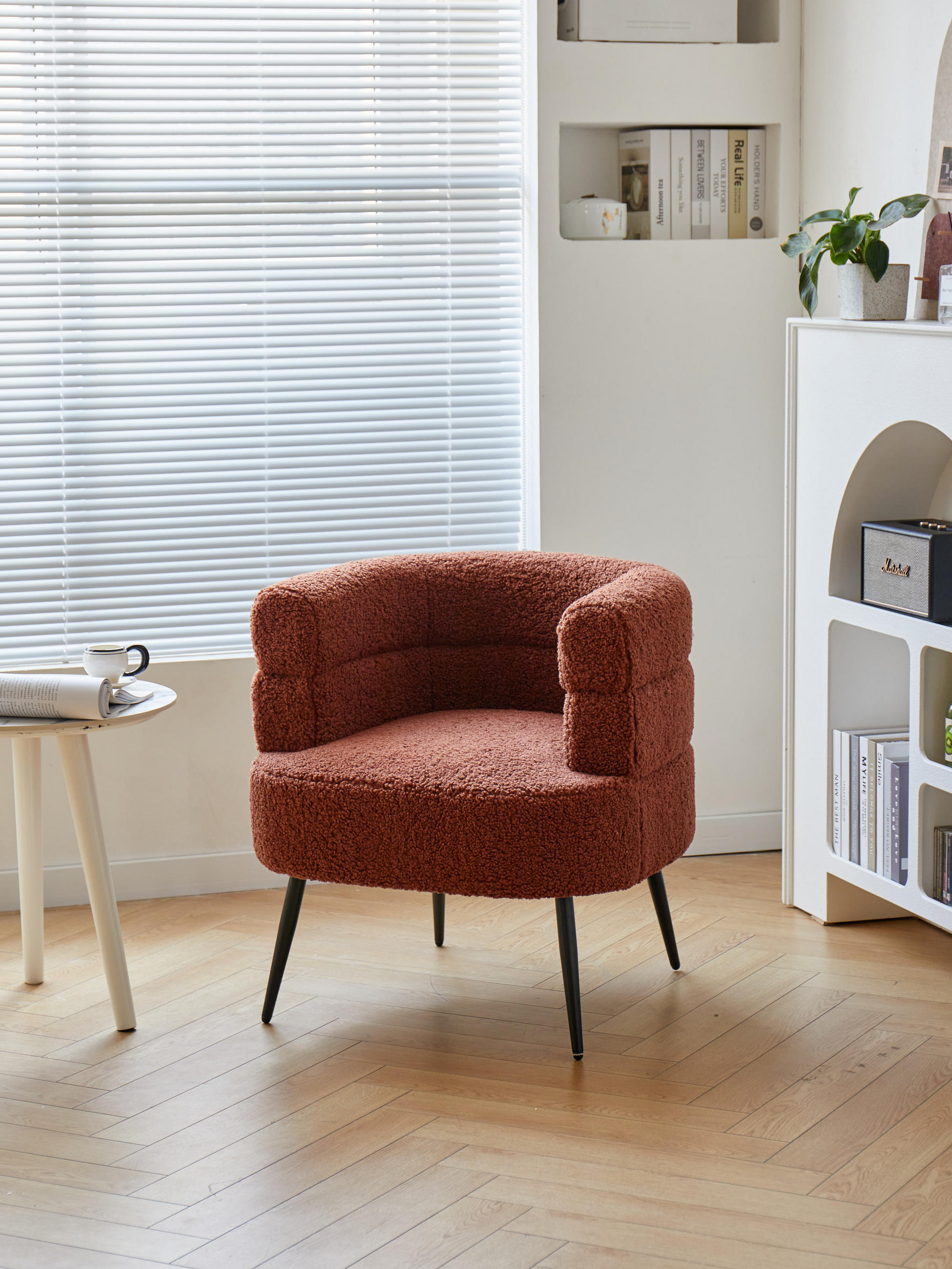 COCKTAILSESSEL Wolle Terracotta - Rot, Textil (67/69/64cm) - Nordlys
