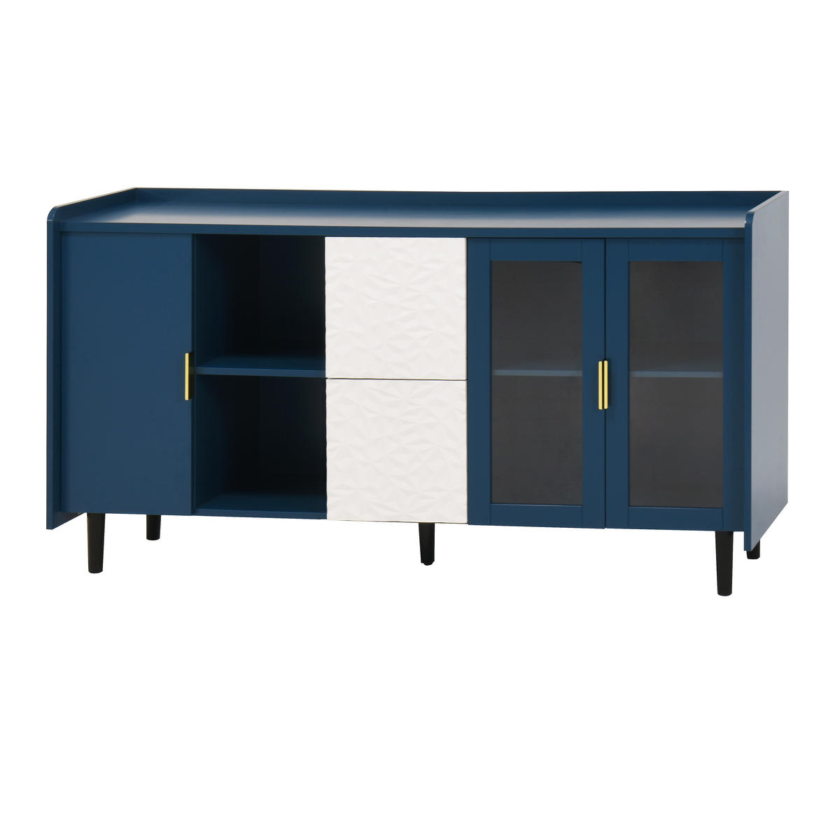 SIDEBOARD Blau 150/40/80 cm - Blau, Holzwerkstoff (150/80/40cm) - PANGIVO
