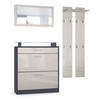 GARDEROBE Loret Front in Sandgrau Hochglanz - Sandfarben, Holzwerkstoff (180/200/23cm) - Vladon