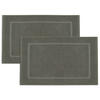 BADEMATTE, 2er-Set, 50x80 cm, 100% Baumwolle, Grau - Taupe, Textil (50/80cm) - Zollner