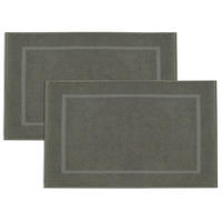 BADEMATTE, 2er-Set, 50x80 cm, 100% Baumwolle, Grau - Taupe, Textil (50/80cm) - Zollner