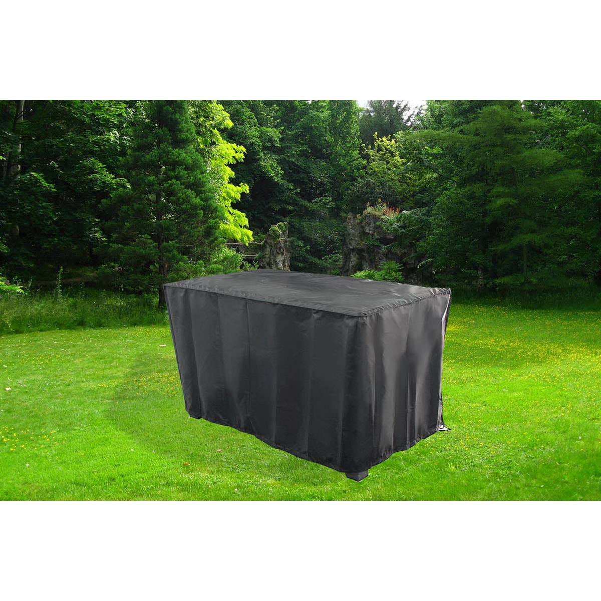 SCHUTZHÜLLE für Gartenmöbel Obal Schwarz 104 x 59 x 70 cm - Schwarz, Kunststoff (59/70/104cm) - Concept Usine