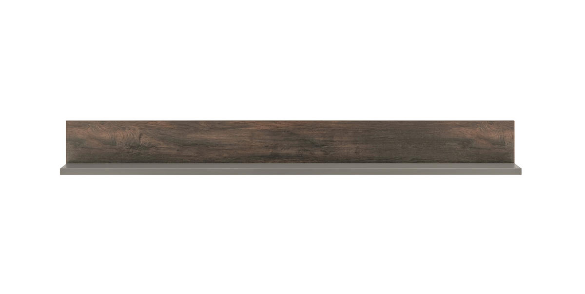 WANDBOARD M18 Thermo Oak & Anthrazit 152/17/20 cm - Graubraun, Holzwerkstoff (152/17/20cm) - Livojo