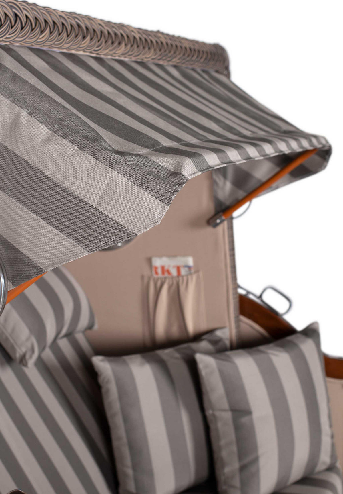 STRANDKORB XXL Düne Grande 2,5 Sitzer - Braun/Grau, Metall (142/170/95cm) - Mr. Deko