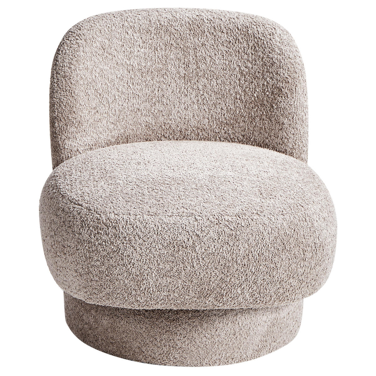 DREHSESSEL Taupe Aylo - Taupe, Textil (60/65/70cm) - Beliani