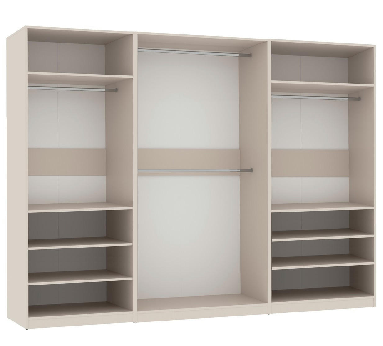 GARDEROBENSCHRANK OFFEN TRES O/C CASHMERE 260/206/51 cm - Kaschmir, Holzwerkstoff (260/206/51cm) - Marmex Möbel