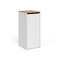 BADSCHRANK Viktor Weiß/Artisan 40.2 x 88.2 cm mit Wäschkorb - Weiß, Holzwerkstoff (40.2/88.2/40.5cm) - Vicco