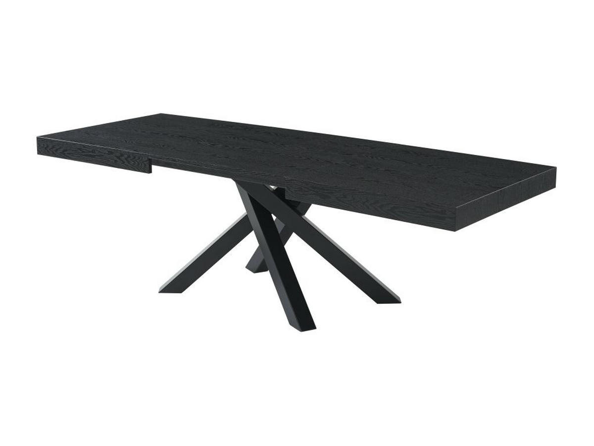 ESSTISCH ausziehbar - 6 bis 10 Personen - MDF & Metall - Schwarz - CATONAV - Schwarz, Holz (240/90/75cm) - Vente-Unique
