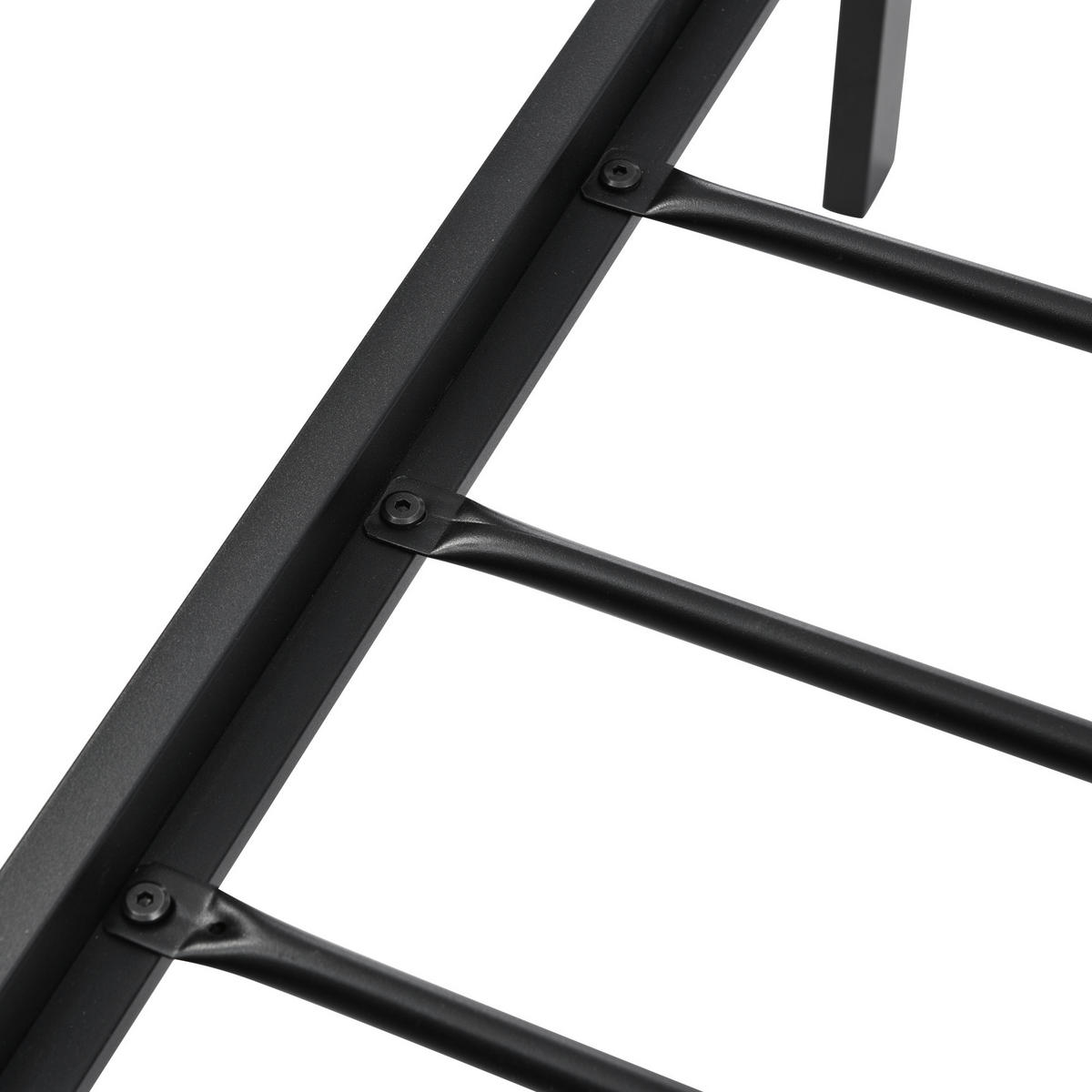 EINZELBETT Schwarz 100/220/95 cm - Schwarz, Metall - Urban Meuble