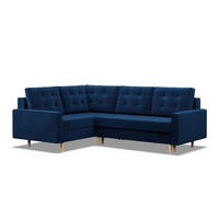 ECKSOFA LINKS MIT SCHLAFFUNKTION BLANK, Dunkelblau - Blau, Textil (223/175cm) - Mebligo