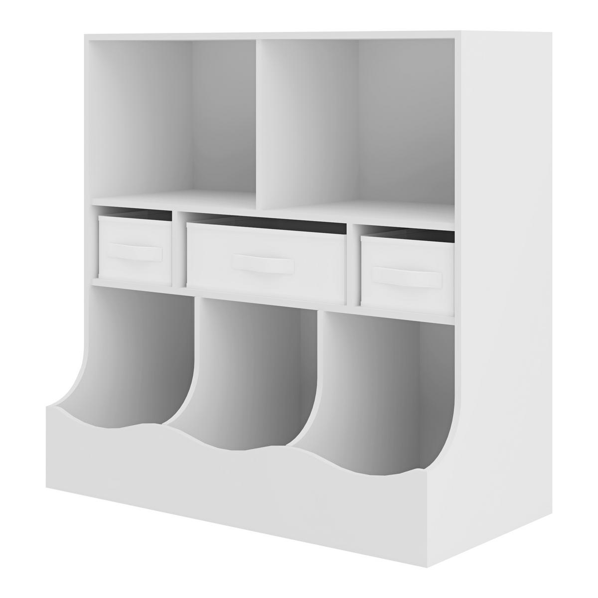 KINDERREGAL Vastesa - Weiß, Holzwerkstoff/Kunststoff (80/75/40cm) - [en.casa]