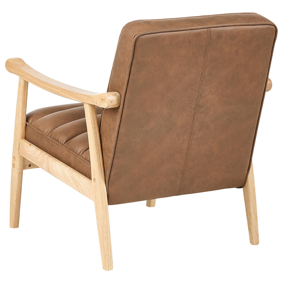SESSEL Braun Leknes - Hellbraun/Braun, Kunststoff (62/79/74cm) - Beliani