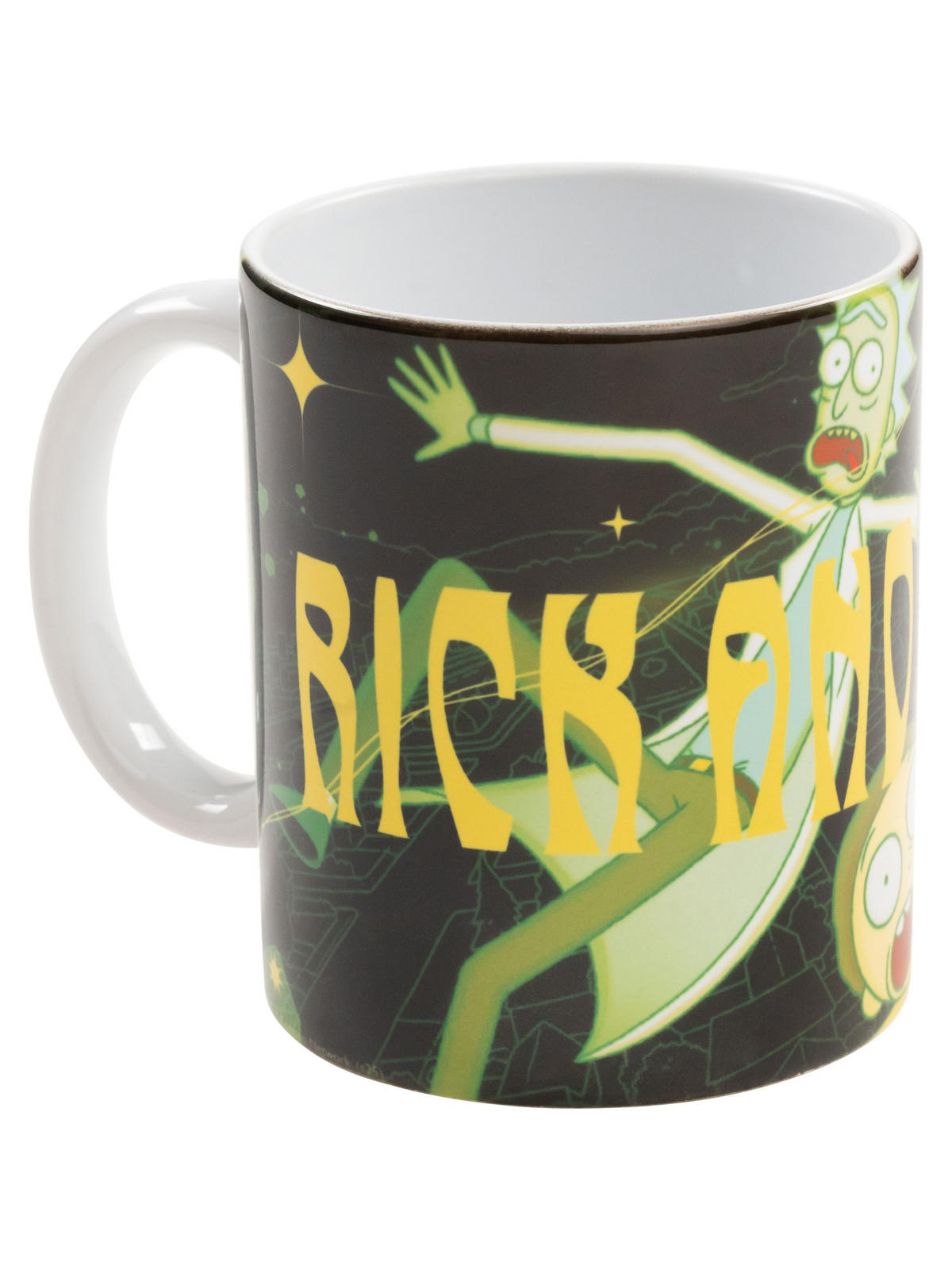 KAFFEEBECHER Rick and Morty Teleport Schwarz 320 ml - Schwarz, Keramik (0.32L) - United Labels