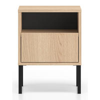 NACHTTISCH Barnee Eichenholzoptik 40 cm - Eichefarben/Schwarz, Holzwerkstoff (40/53/34cm) - Selsey