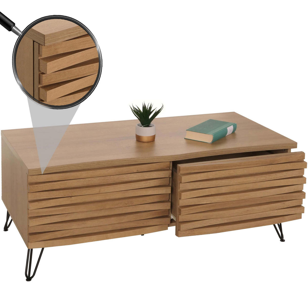 COUCHTISCH Beige - Beige, Holzwerkstoff (55/110/46cm) - MCW