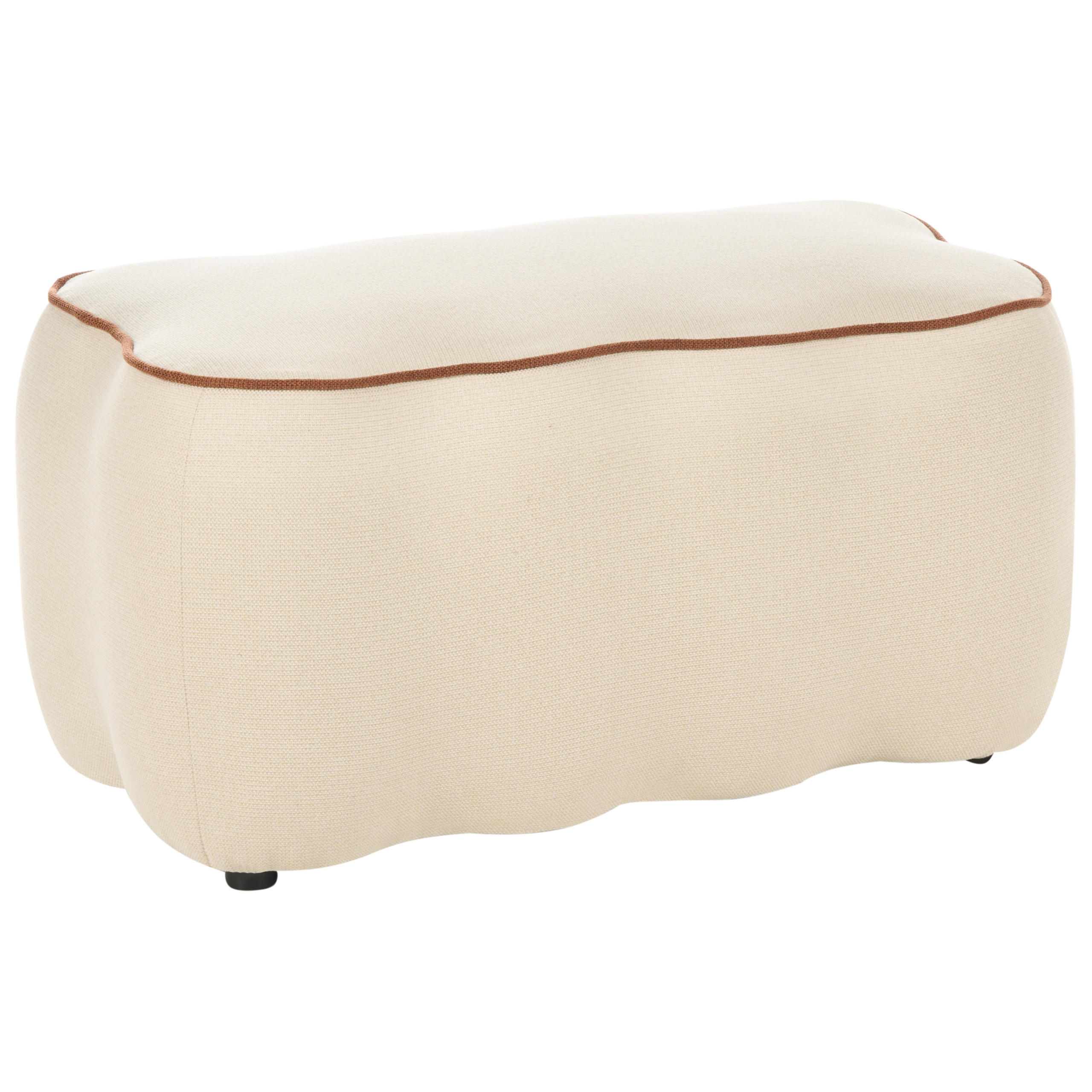 POLSTERBANK Stoff Hellbeige Juno - Beige, Textil (69/38/38cm) - Beliani