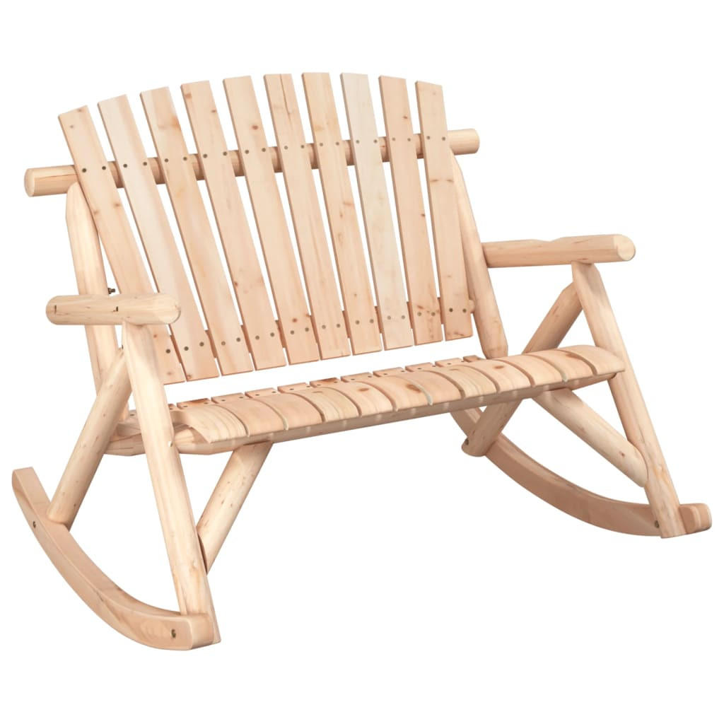 GARTEN-SCHAUKELBANK 2-Sitzer 123/96/102 Cm Massivholz Fichte - Braun, Holz (96/102/123cm) - vidaXL