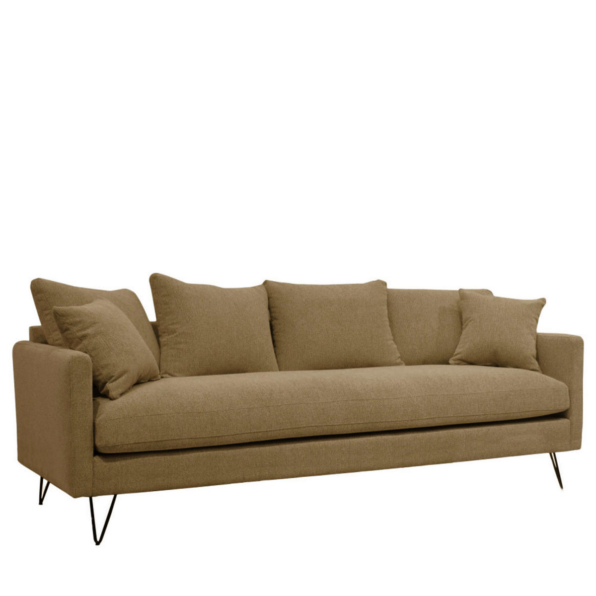 BETTSOFA - Karamell - Bernsteinfarben, Textil (233/86/95cm) - Drawer