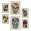 POSTER Set Mit 6 Vintage Skulls Sammlung A3 & A4 Weißer Rahmen - Weiß, Papier (29/3cm) - Nacnic