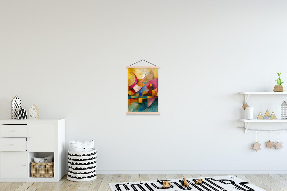 POSTER Kunst - Abstrakt - Modern 40x60 cm - Gelb, Textil (40/60/0.15cm) - MuchoWow