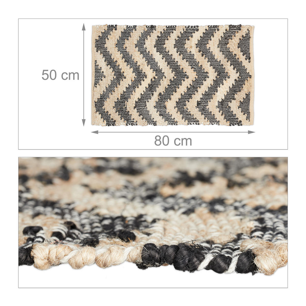 LÄUFER - Multicolor, Textil (80/50cm) - Relaxdays
