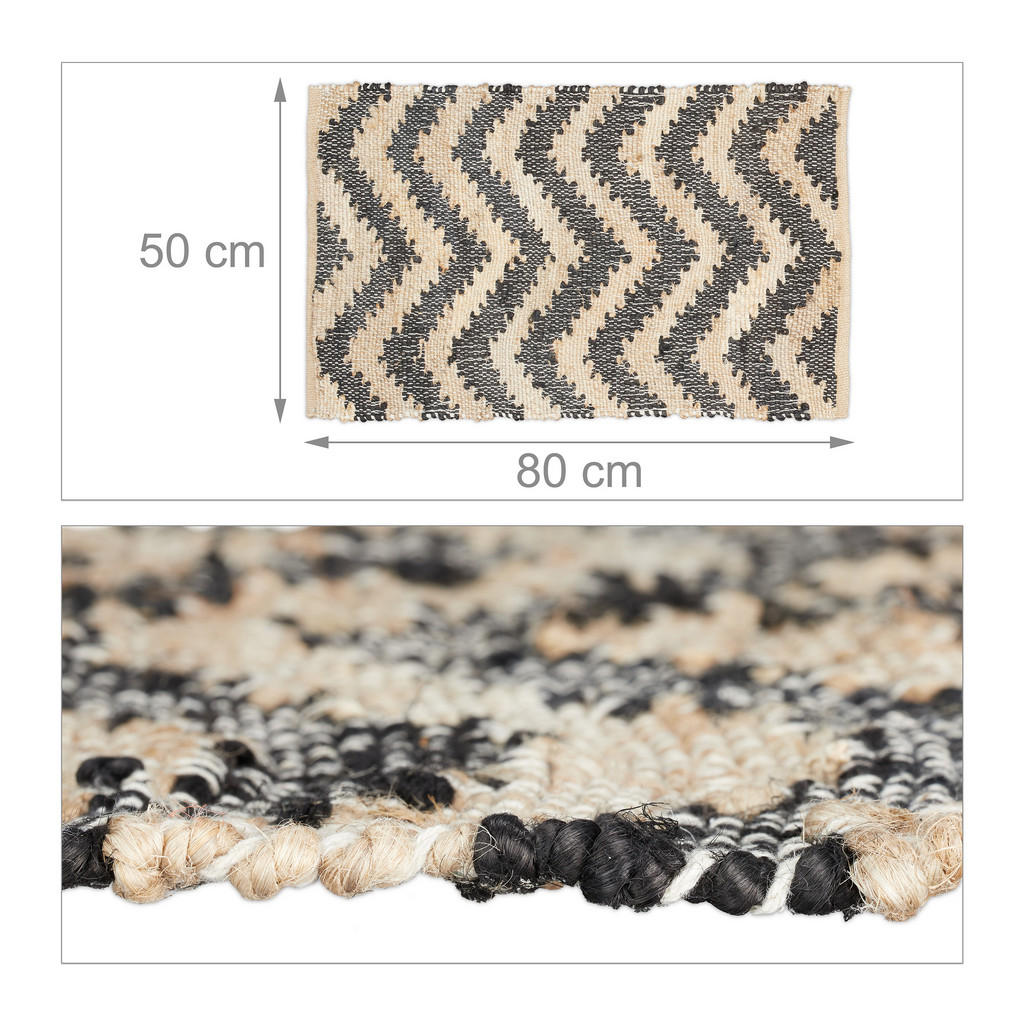 Thumbnail - Relaxdays Läufer, Mehrfarbig, Textil, 80x50 cm, Teppiche & Böden, Teppiche, Teppichläufer