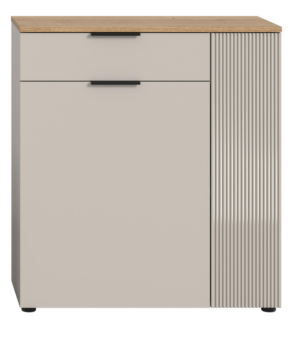 SCHUHSCHRANK Kaschmir Sand, Evoke Eiche, Flur Kommode 80 x 88 cm Skid - Kaschmir/Eichefarben, Holzwerkstoff/Kunststoff (80/88/36cm) - Inn.Furn