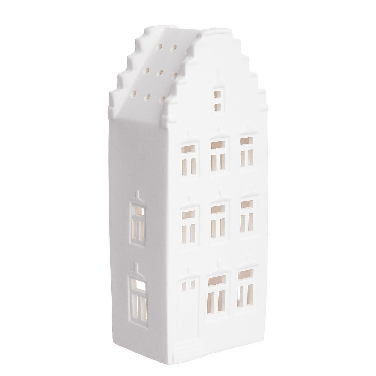 GRACHTENHAUS Amsterdam - Weiß, Keramik (17cm) - Butlers