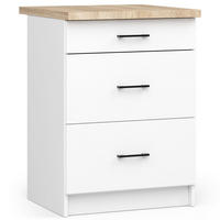 UNTERSCHRANK Weiß 85/60/46 - Schwarz/Weiß, Holzwerkstoff (60/85/46cm) - RAUMHIRSCH FURNITURE