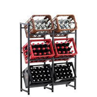 GETRÄNKESKISTENSTÄNDER Lenny - 6er Set - schwarz - Schwarz, Metall (91/31/112cm) - TPFLiving